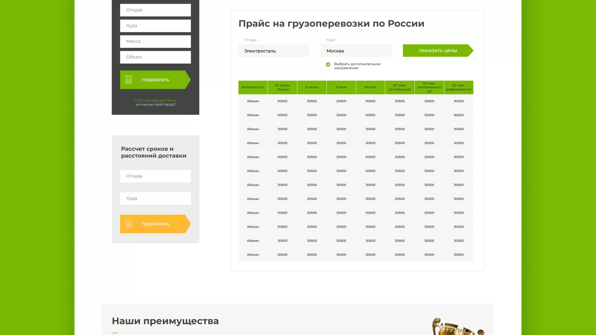 Разработка логотипа и сайта компании «Инком-Логистика» в Великом Устюге